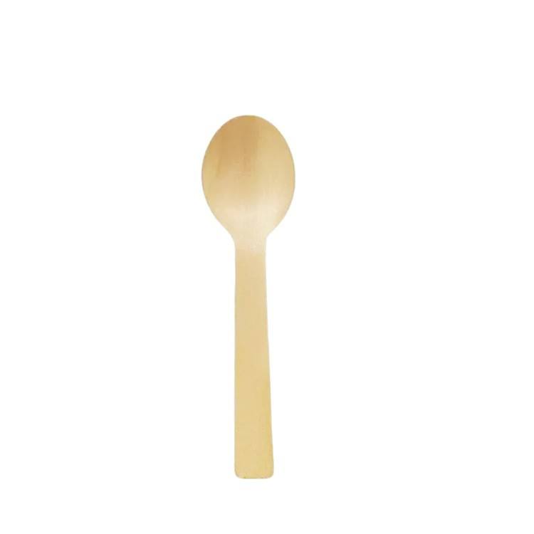 100mm Eco-Friendly Round-Head Wooden Spoon