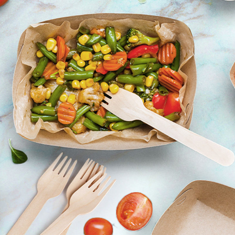Eco-Friendly Wooden Knife, Fork & Spoon Set