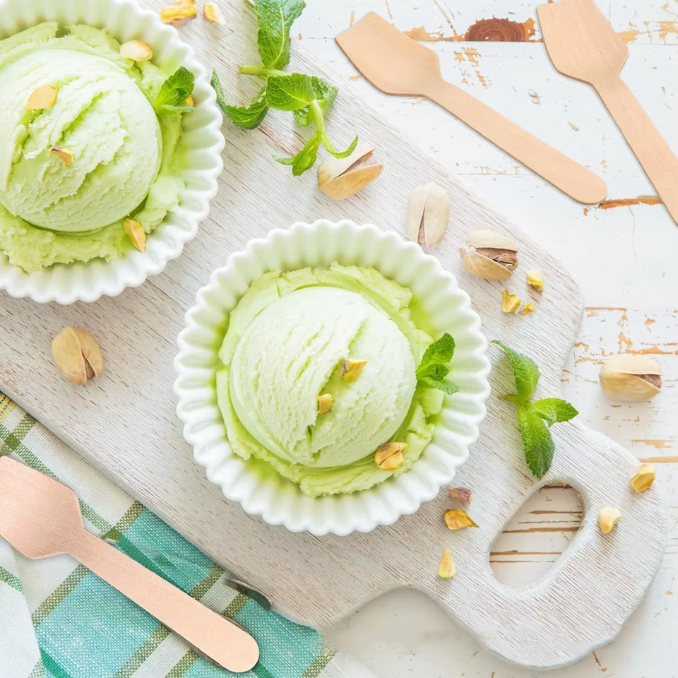 Eco-Friendly Wooden Ice Cream Paddle Spoon