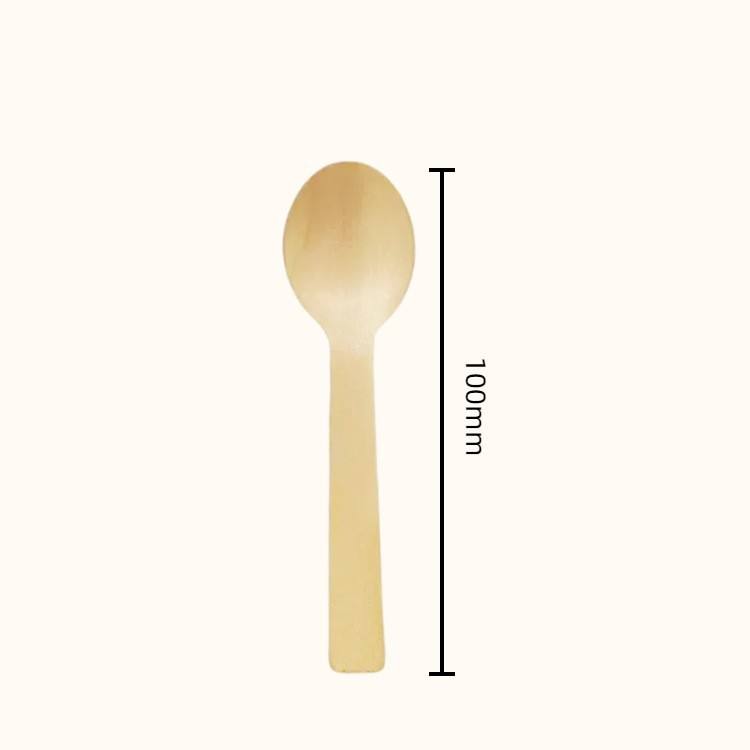 100mm Eco-Friendly Round-Head Wooden Spoon