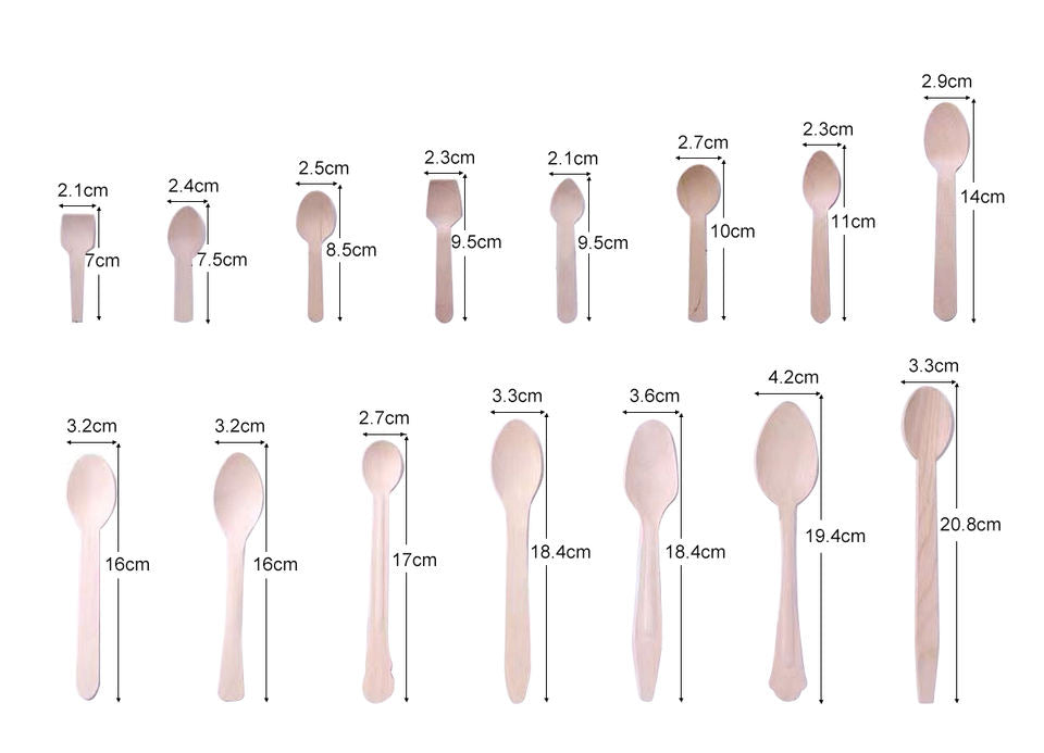 100mm Eco-Friendly Round-Head Wooden Spoon