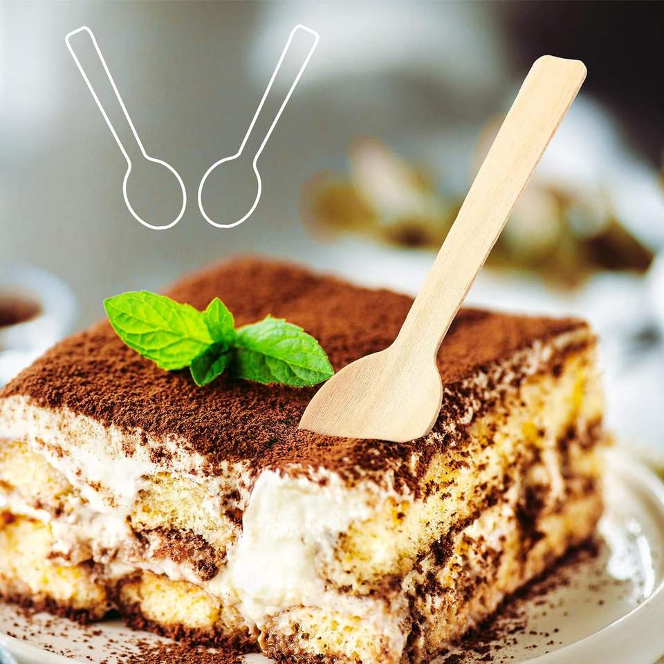 100mm Eco-Friendly Round-Head Wooden Spoon