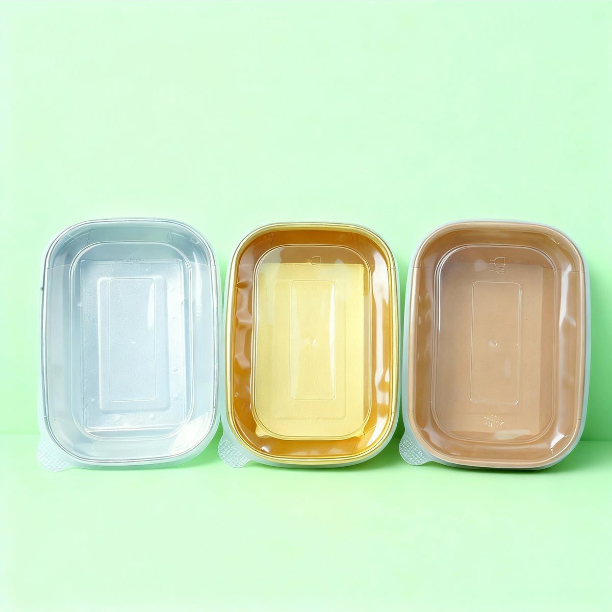Rectangle Paper Bowls with Lids