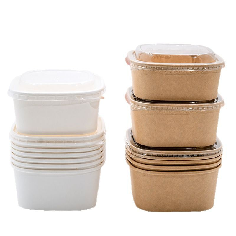Rectangle Paper Bowls with Lids
