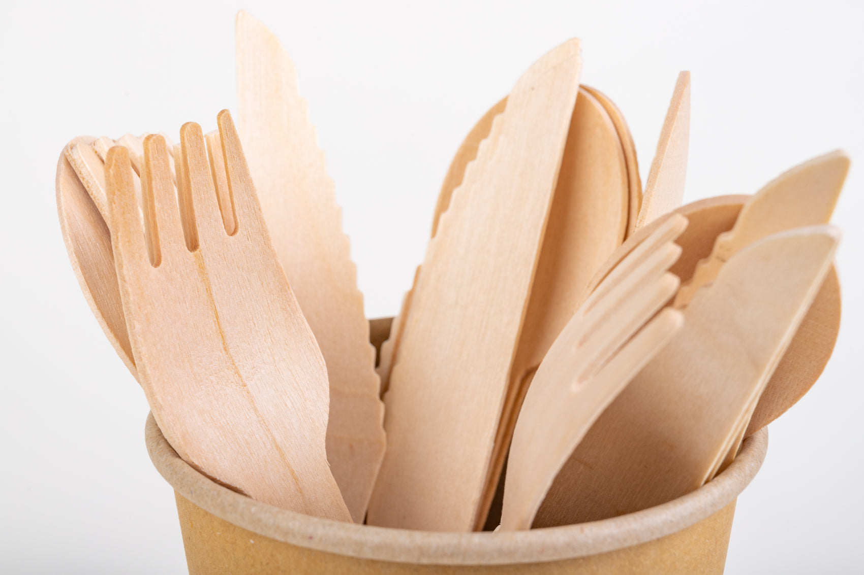 Eco-Friendly Wooden Knife, Fork & Spoon Set