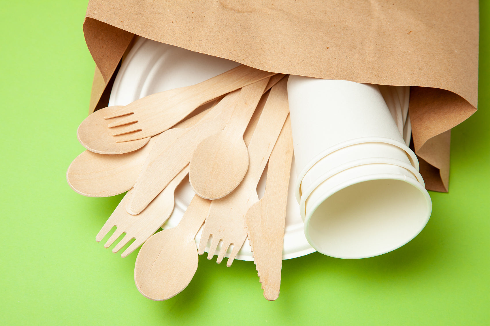 Eco-Friendly Wooden Knife, Fork & Spoon Set