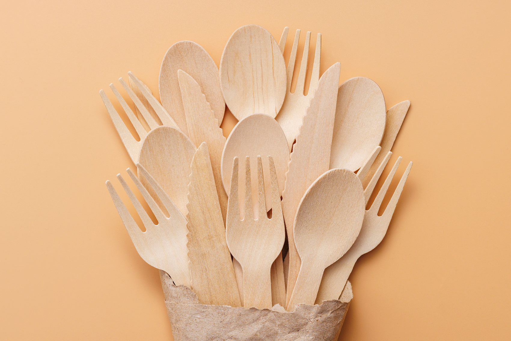 Eco-Friendly Wooden Knife, Fork & Spoon Set